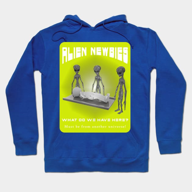 Alien Newbies - Yellow and White Hoodie by The Black Panther